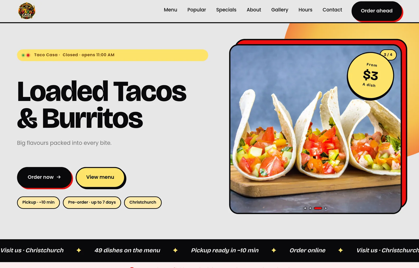 Sipo Restaurant Website Builder preview